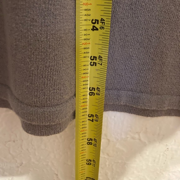 Barbara Lesser Maxi Dress Tank Style w Matching Sweater Gray White Size Large - Picture 8 of 9